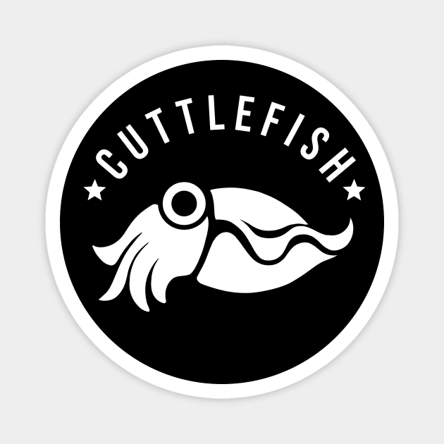 Stylized, minimalist Cuttlefish for sea life lovers Magnet by croquis design